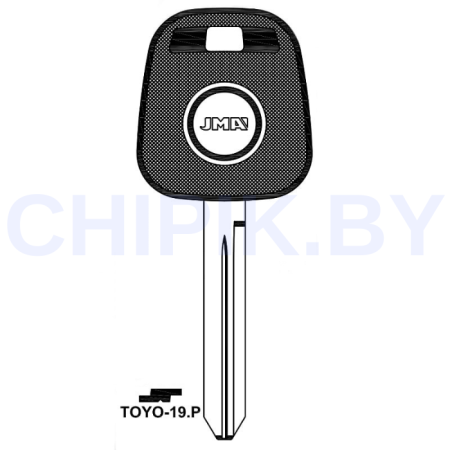 Заготовка авто ключа Тойота TOYO-19.P TOY47TE TY45P Европа под чип