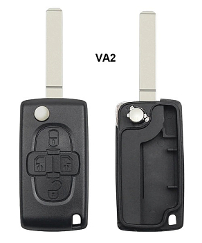 Ключ Ситроен С8 выкидной корпус VA2 батарейка на плате