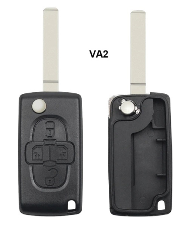 Ключ Ситроен С8 выкидной корпус VA2 батарейка на плате