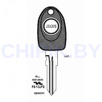 Заготовка авто ключа Фиат, Ивеко FI-13.P2 GT15 GB14RPE Европа под чип