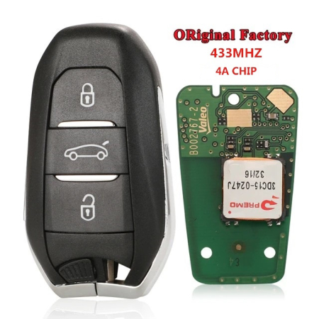 Ключ Ситроен С4, Пикассо смарт корпус с платой