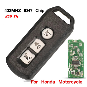 Ключ мотоцикла Хонда K29  SH корпус с платой