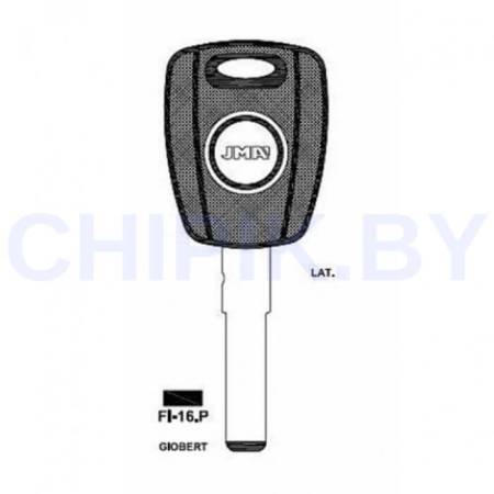 Заготовка авто ключа Фиат, Крайслер, Додж, Джип, Ситроен, Пежо, Ивеко FI-16.P SIP22 GB18P Европа под чип