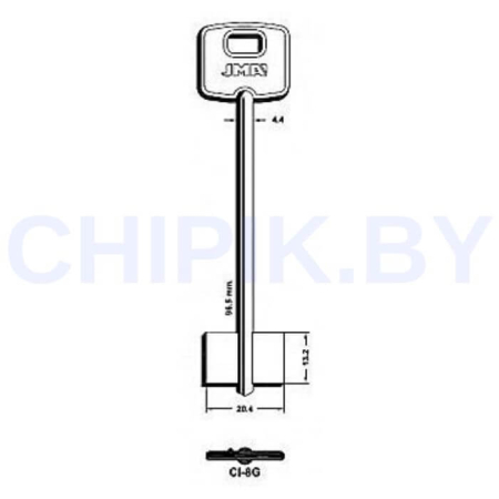 Заготовка ключа CI-8G CSM 5CS 2CI3 Европа