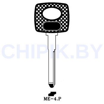 Заготовка авто ключа Мерседес ME-4.P HU41P S5OHFP HF38P17 MB56P КНР пластик