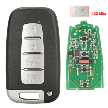 Ключ Хендай Элантра, Джинесис, Велостер, Экус, Соната, Тусон смарт корпус с платой