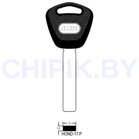 Заготовка авто ключа Хонда HOND-17.P HON60AP HO61AP HD44P93 Европа пластик