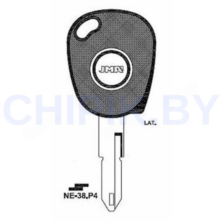 Заготовка авто ключа Пежо, Рено, Ситроен, ДАФ NE-38.P4 NE73TE NE79P Европа под чип