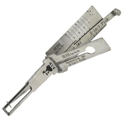 Отмычка и декодер Lishi HU66 для VW Ign/Dr/Bt