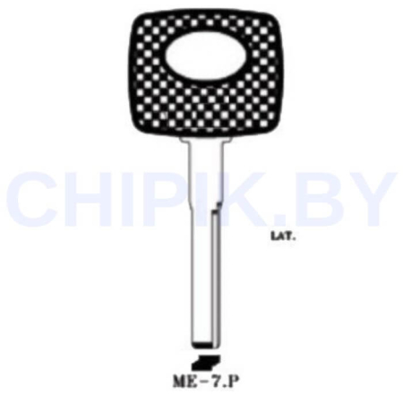 Заготовка авто ключа Мерседес ME-7.P HU64P HF64P HF51P17 MB57P КНР пластик Заготовка авто ключа Мерседес ME-7.P HU64P HF64P HF51P17 MB57P КНР пластик