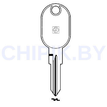 Заготовка авто ключа Фиат FI-13.P GT15RP FI4P GB14RP6 FT1505P Европа металл