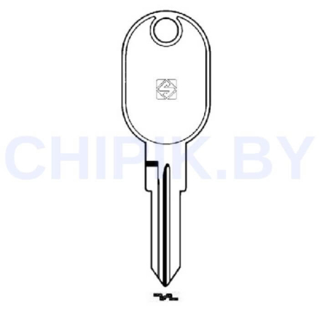 Заготовка авто ключа Фиат FI-13.P GT15RP FI4P GB14RP6 FT1505P Европа металл