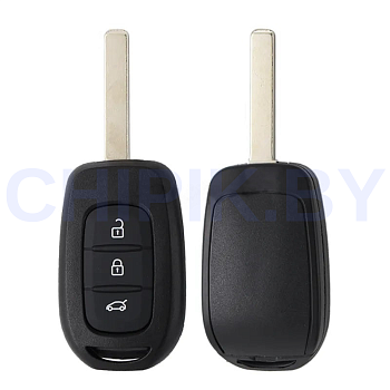 Ключ Рено/Дачия Дастер, Логан, Сандеро, Сумбол, Трафик корпус с платой 434 МГц 