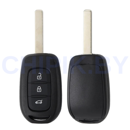 Ключ Рено/Дачия Дастер, Логан, Сандеро, Сумбол, Трафик корпус с платой 434 МГц 