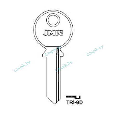 Заготовка ключа TRI-9I TL5R КНР Заготовка ключа TRI-9I TL5R КНР