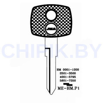 Заготовка авто ключа Мерседес ME-HM.P1 YMNFP YM15P Европа под чип