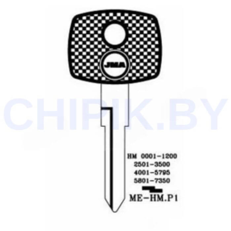Заготовка авто ключа Мерседес ME-HM.P1 YMNFP YM15P Европа под чип