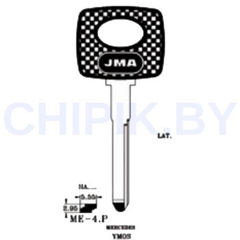 Заготовка авто ключа Мерседес ME-4.P HU41P S5OHFP HF38P17 MB56P Европа пластик