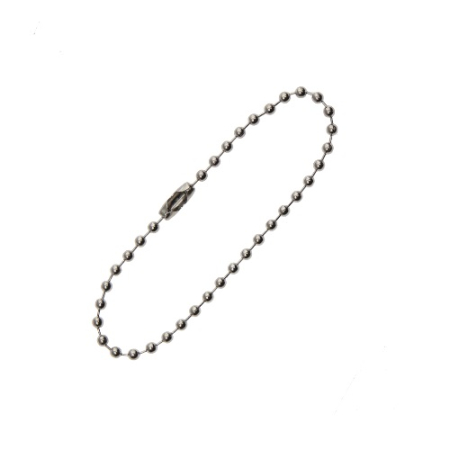 Цепочка шарики с замком, никель 15 см