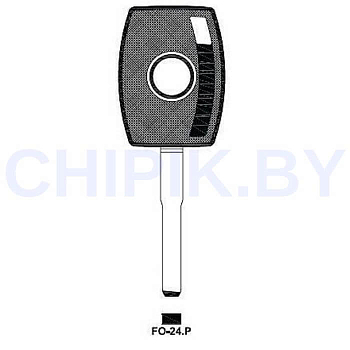 Заготовка авто ключа Форд, Ленд Ровер, Линкольн, Ягуар FO-24.P HU101 HF65P113 КНР пластик