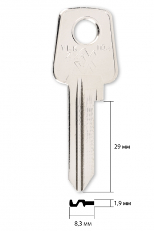 Заготовка ключа TUS-2D TU2 TSH2 TSN2D КНР