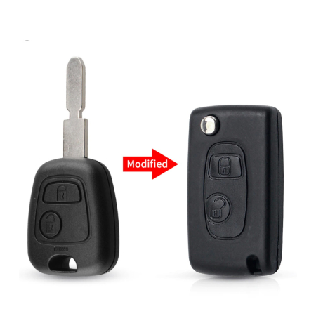 Ключ Пежо 406 выкидной корпус под переделку