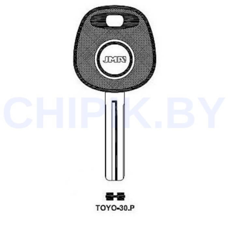 Заготовка авто ключа Тойота TOYO-30.P Европа под чип