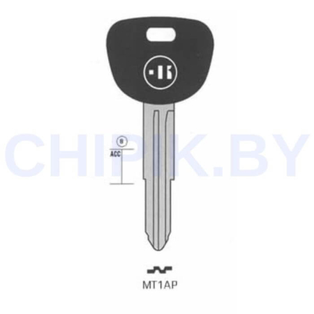 Заготовка авто ключа Митсубиси MIT-7.P MIT8AP MS8AP MIT38P MIT7P77 MT1AP КНР пластик