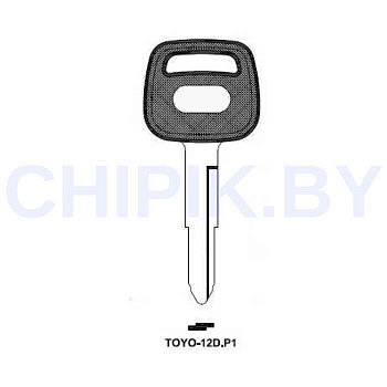 Заготовка авто ключа Тойота TOYO-12D.P1 TOY27P TY35LP TY29P42 КНР пластик
