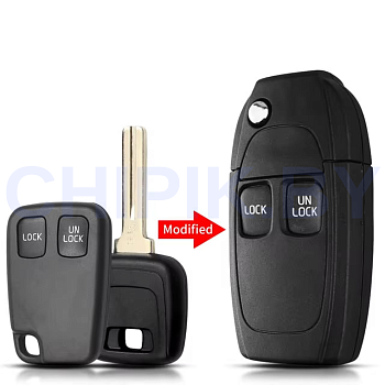 Ключ Вольво S40, S70, V70 выкидной корпус под переделку