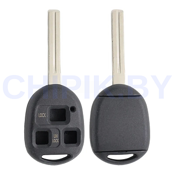 Ключ Тойота Ланд Крузер корпус 3 кнопки усиленный