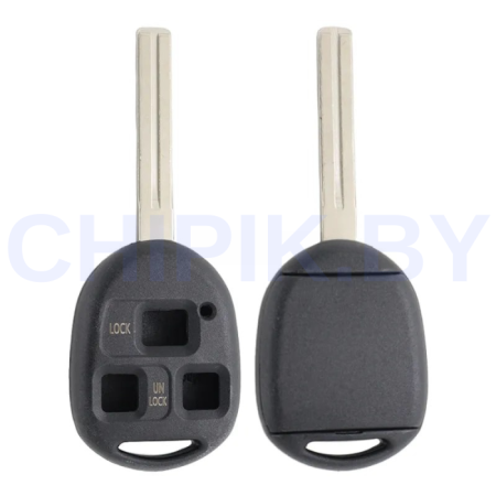 Ключ Тойота Ланд Крузер корпус 3 кнопки усиленный Ключ Тойота Ланд Крузер корпус 3 кнопки усиленный