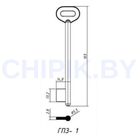 Заготовка ключ ГПЗ-1 GPZ1D 103-14,8-13,2 мм