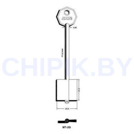 Заготовка ключа MT-2G MTL MTLF 2MO4 Европа