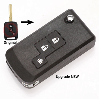 Ключ Ниссан Примера, Кашкай, Альмера Классик выкидной корпус под переделку