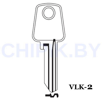 Заготовка ключа VLK-2 VLK1R КНР Заготовка ключа VLK-2 VLK1R КНР