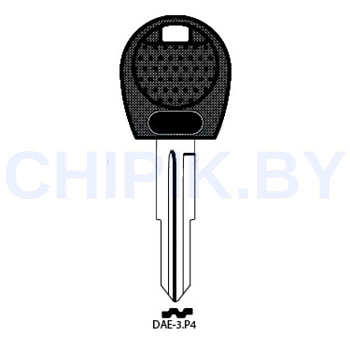 Заготовка авто ключа Дэу DAE-3.P DW2PA КНР под чип