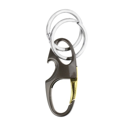 Карабин овальный с двумя кольцами для ключей и открывашкой