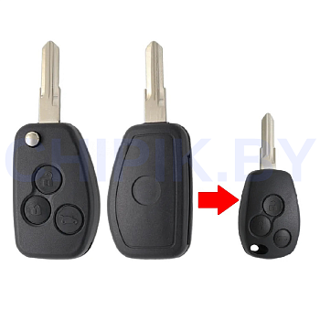 Ключ Рено Канго, Мастер выкидной корпус под переделку