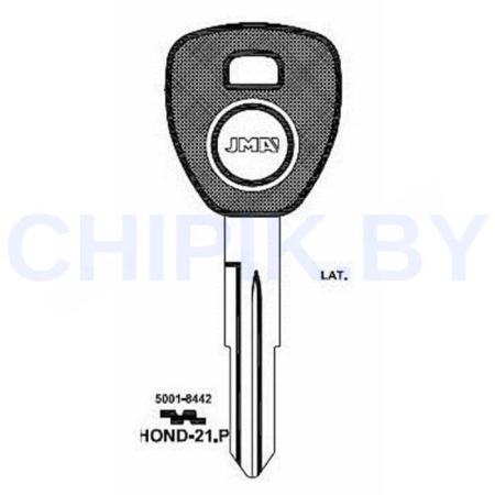 Заготовка авто ключа Хонда HOND-21.P HON58R Европа под чип