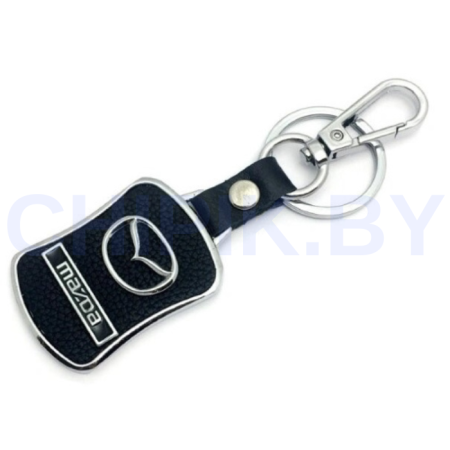 Брелок Мазда металл кожа
