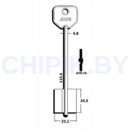 Заготовка ключа ATR-1G 5AT9 3ATR 2AT3 5AT Европа