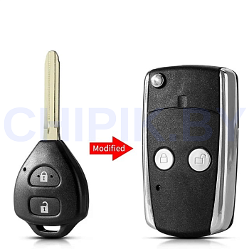 Ключ Тойота РАФ4 выкидной корпус под переделку Ключ Тойота РАФ4 выкидной корпус под переделку