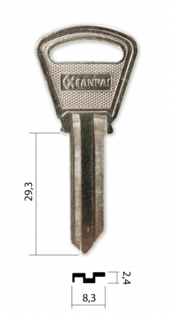 Заготовка ключа TOM-1 RZA3 TMK1 TMS1 КНР
