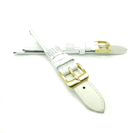 Ремешок искусственная кожа 16 мм, Белый