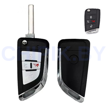 Ключ Фольксваген Гольф, Джетта, Тигуан выкидной корпус под переделку