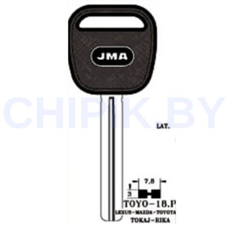 Заготовка авто ключа Тойота, Лексус  TOYO-18.P TOY40P LXP90P TY43P80 TR49P Европа пластик