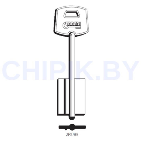 Заготовка ключа RUB-8D RUB8G 2RUB8 Европа