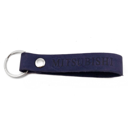 Брелок Митсубиси кожа Синий