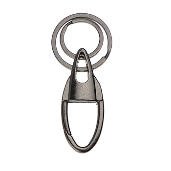 Карабин с двумя кольцами для ключей овальный
